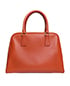Pyramid Top Handle Bag, back view